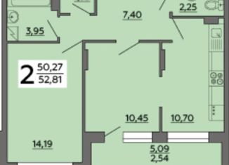 Продаю 2-ком. квартиру, 52.8 м2, Воронеж, улица 121 Стрелковой Дивизии, 9, ЖК Суворов-Сити