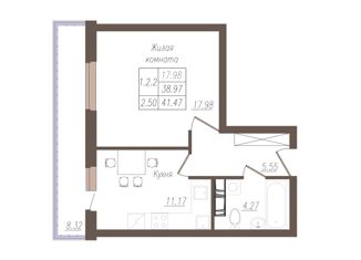 Продажа 3-ком. квартиры, 41.28 м2, Орёл, микрорайон Весёлая Слобода, улица Генерала Родина, 60А