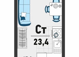 Продается квартира студия, 23.4 м2, село Агой, Конечная улица, 4