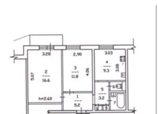 Продам 2-ком. квартиру, 50.2 м2, Череповец, улица Белинского, 63А, ЖК Прибрежный