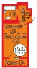 Продаю квартиру студию, 28 м2, Оренбург, улица Неплюева, 5, ЖК Дубки