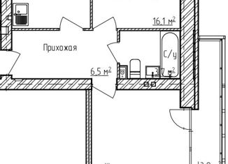 2-комнатная квартира на продажу, 63.7 м2, деревня Карабиха, Московское шоссе, 64