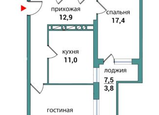 Продам 2-комнатную квартиру, 69.5 м2, Самара, 4-й проезд, 67А, метро Московская