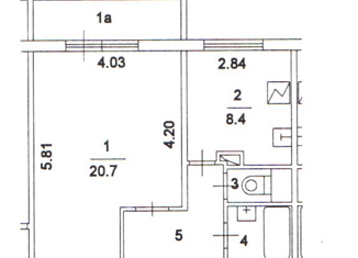 Продам однокомнатную квартиру, 38.5 м2, Зеленоград, Зеленоград, к109