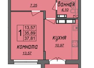 Продажа 1-ком. квартиры, 37.81 м2, Муром, Колхозная улица, 24