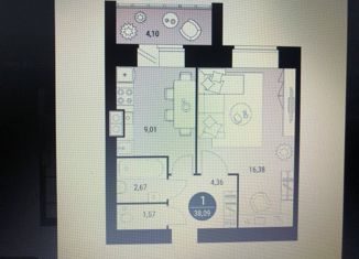 Продаю однокомнатную квартиру, 38 м2, Йошкар-Ола, микрорайон Фестивальный, Фестивальная улица