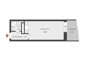 Продажа квартиры студии, 26.5 м2, Санкт-Петербург, проспект Королёва, 7, проспект Королёва