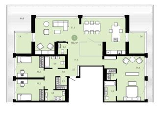 Продается 3-ком. квартира, 242.2 м2, Новосибирск, улица Никитина, 10к2, улица Никитина