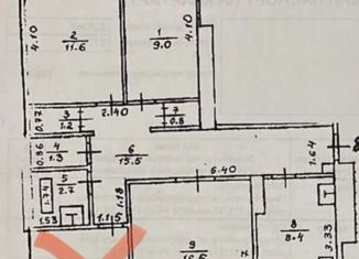 Продажа комнаты, 78.6 м2, Уфа, Гвардейская улица, 60, Калининский район