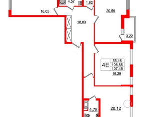 Продается 4-комнатная квартира, 107.5 м2, Санкт-Петербург, 25-я линия Васильевского острова, 6к1, метро Василеостровская