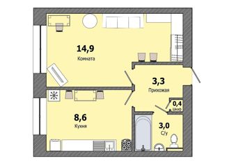Продам 1-комнатную квартиру, 30 м2, Санкт-Петербург, улица Карбышева, 6к1, улица Карбышева