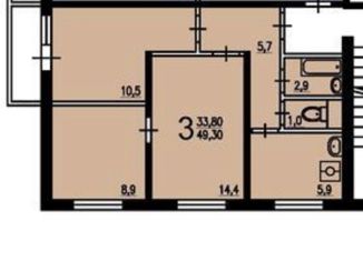 3-комнатная квартира на продажу, 50 м2, Москва, Братская улица, 27к1, Братская улица