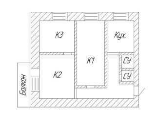 Продажа 3-ком. квартиры, 51.3 м2, Емва, улица Дзержинского, 68