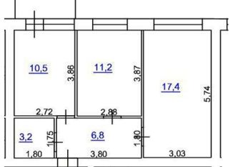 Продажа 2-комнатной квартиры, 49.1 м2, Ярославль, улица Халтурина, 4/16, Красноперекопский район