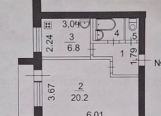 Продается 1-комнатная квартира, 34.22 м2, поселок Волховец, Пионерская улица, 17к1