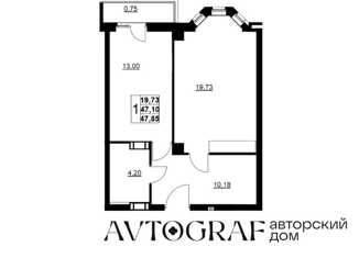 Продается однокомнатная квартира, 47.85 м2, Волгоград, улица им. Циолковского, 41, Ворошиловский район