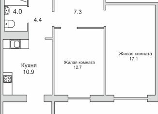 Продам двухкомнатную квартиру, 56.4 м2, Луга, проспект Кирова, 83к1