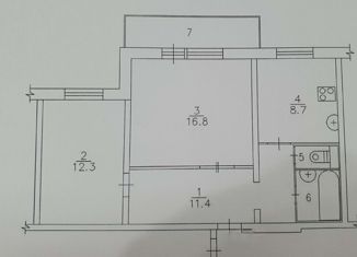2-ком. квартира на продажу, 52.7 м2, Железногорск, улица 60 лет ВЛКСМ, 48Б