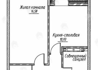 Однокомнатная квартира на продажу, 43.43 м2, Уссурийск, улица Нахимова, 13