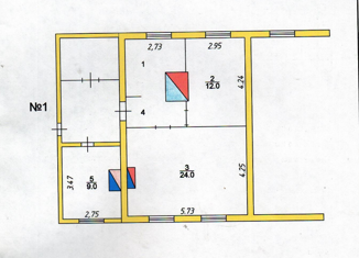 Продажа 3-ком. квартиры, 55.6 м2, поселок Юхоть, Сосновая улица, 24