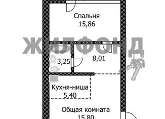 Продаю 2-ком. квартиру, 53.1 м2, Барнаул, Центральный район, Песчаная улица, 190