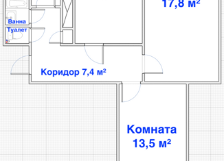 Продается трехкомнатная квартира, 60 м2, Санкт-Петербург, Ленинский проспект, 110к1, муниципальный округ Красненькая Речка