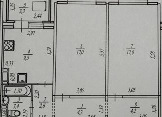 Продам двухкомнатную квартиру, 57.9 м2, Уфа, ЖК Новая Дёма
