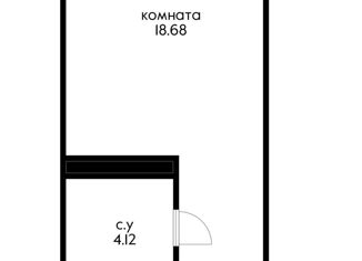 Продажа квартиры студии, 22.8 м2, Краснодар, Центральный округ, Обрывная улица, 132