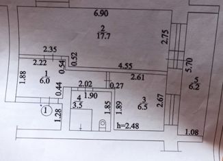 Продается однокомнатная квартира, 33.7 м2, село Исмаилово, Школьная улица, 6