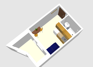 Продажа квартиры студии, 15.1 м2, Московский, 3-й микрорайон, 5