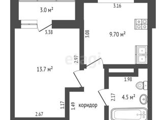 Продам 1-комнатную квартиру, 32 м2, Новосибирск, Сибирская улица, 30А, Железнодорожный район