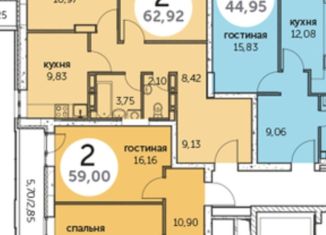 Продам двухкомнатную квартиру, 61 м2, Пермский край, улица Революции, 48Б