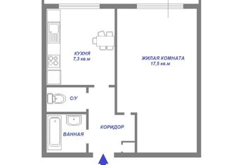 Продам однокомнатную квартиру, 34 м2, Свердловская область, улица Черепанова, 12