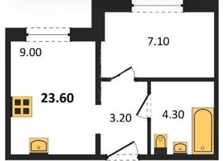 Продается однокомнатная квартира, 23.6 м2, Волхов, Волховский проспект, 53