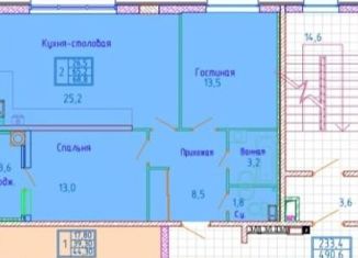 Продается 2-комнатная квартира, 68.6 м2, Ставрополь, улица Тухачевского, 31к3, микрорайон № 36