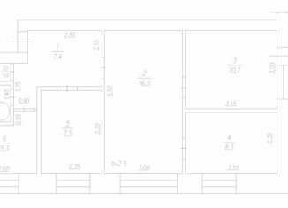 Продается 4-комнатная квартира, 62 м2, Мыски, улица 50 лет Пионерии, 4