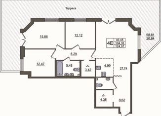 3-ком. квартира на продажу, 124.8 м2, Санкт-Петербург, проспект Шаумяна, 14, ЖК Альтер