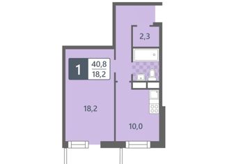 Продажа однокомнатной квартиры, 40.8 м2, Москва, Кастанаевская улица, 65, метро Кунцевская