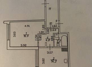 Продаю однокомнатную квартиру, 38.9 м2, Санкт-Петербург, улица Беринга, 5, улица Беринга
