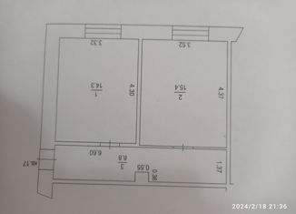 Продаю 2-комнатную квартиру, 38.8 м2, село Языково, улица Мира, 19