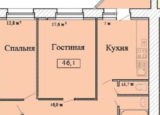 Продается 2-комнатная квартира, 46.1 м2, Мурманск, улица Сафонова, 5, Ленинский округ