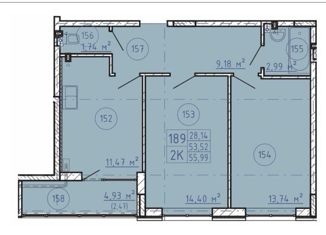 Продам 2-ком. квартиру, 56 м2, Азов