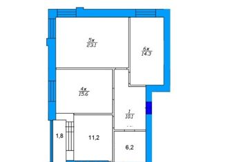 3-ком. квартира на продажу, 86.4 м2, Калининград, Старокаменная улица, 3А, ЖК Домарт