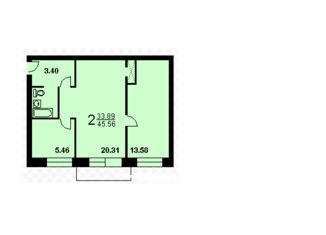 Продажа 2-ком. квартиры, 45 м2, Москва, 2-я улица Марьиной Рощи, 14Б, 2-я улица Марьиной Рощи