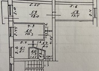 3-ком. квартира на продажу, 57.2 м2, Ливны, улица Мира, 197