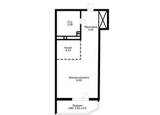 Продается квартира студия, 23 м2, Краснодар, улица им. Героя Яцкова И.В., 19, микрорайон Губернский