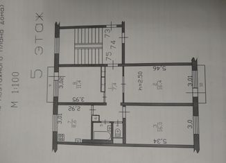 Продаю трехкомнатную квартиру, 64.8 м2, поселок Суходолье, Центральная улица, 9