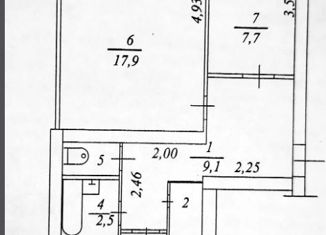 Продается 2-комнатная квартира, 54.7 м2, Зеленогорск, улица Энергетиков, 14