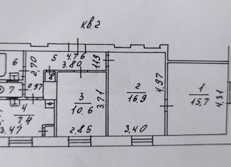 3-комнатная квартира на продажу, 62.6 м2, Москва, Врачебный проезд, 4, Врачебный проезд
