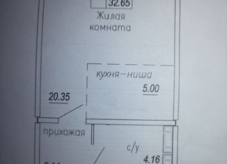 Квартира на продажу студия, 33 м2, Новосибирск, Октябрьский район, улица В. Высоцкого, 171/9